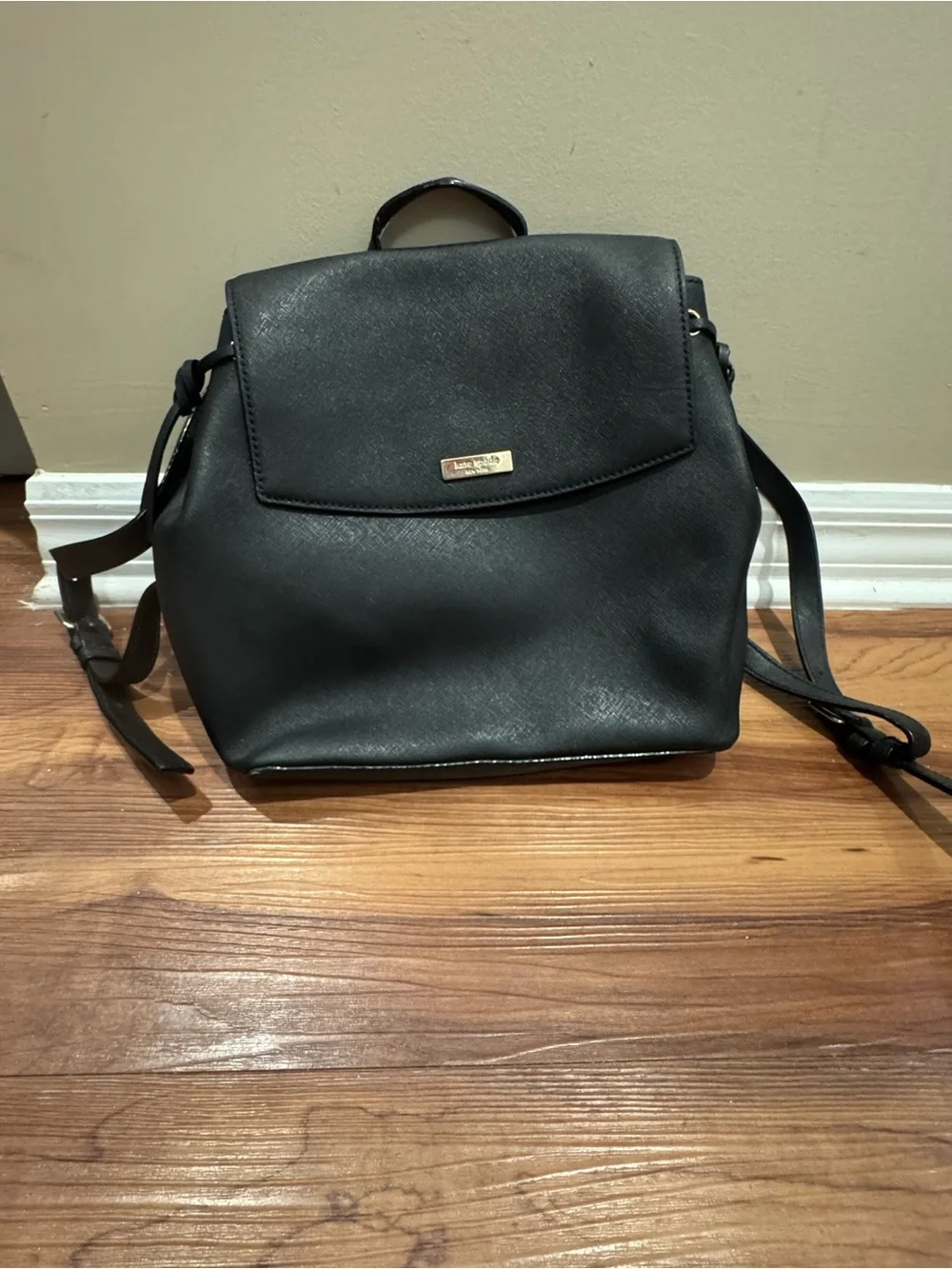 kate spade Black Leather Backpack and Crossbody Set